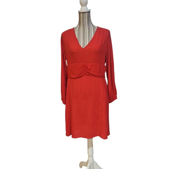 knee length dresses for ladies Pink Deep V-Neck Mini Dress